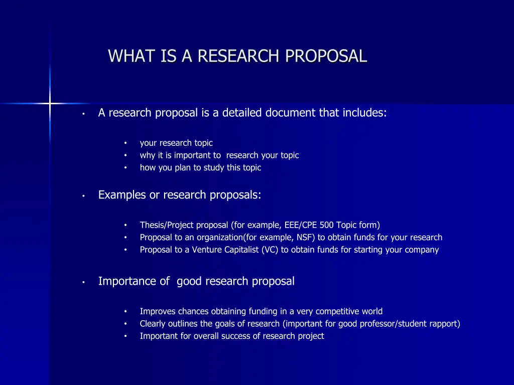 what is a research proposal