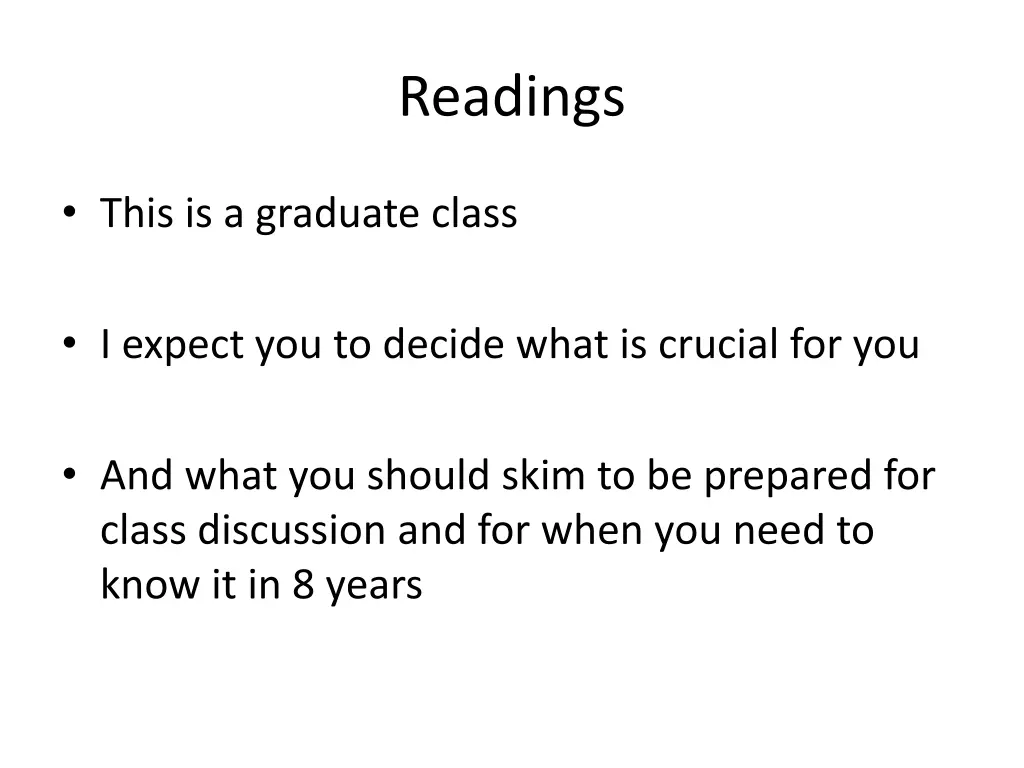 readings