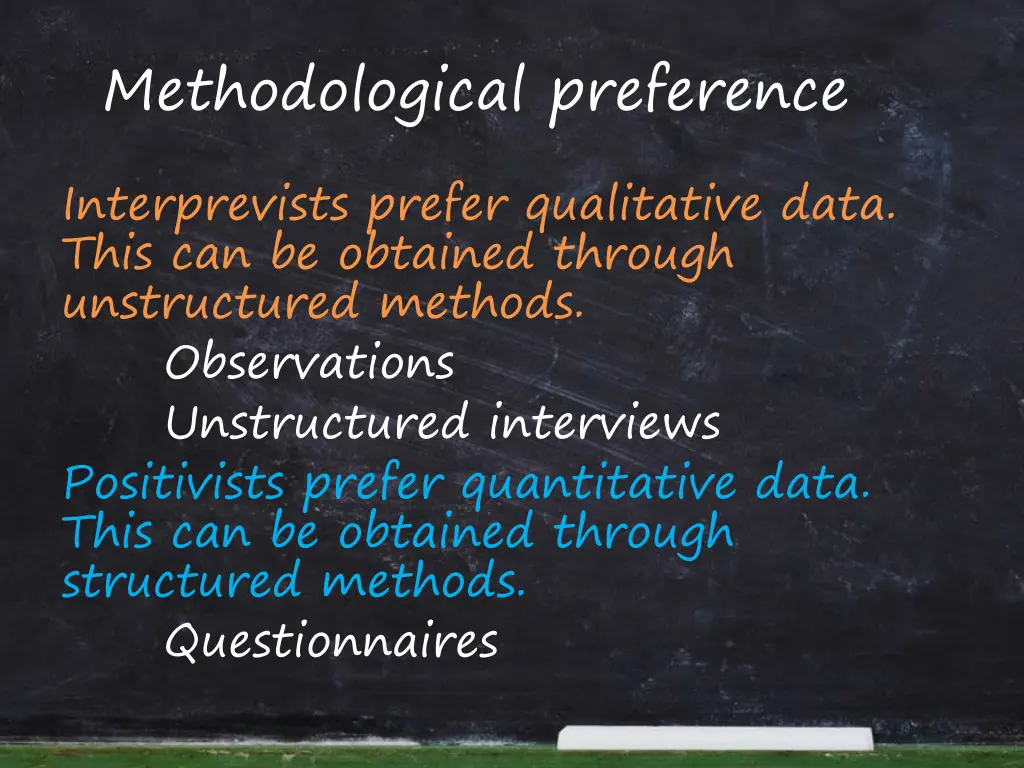 methodological preference