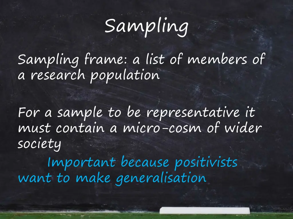 sampling