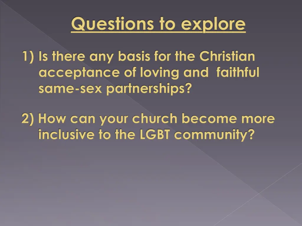 questions to explore