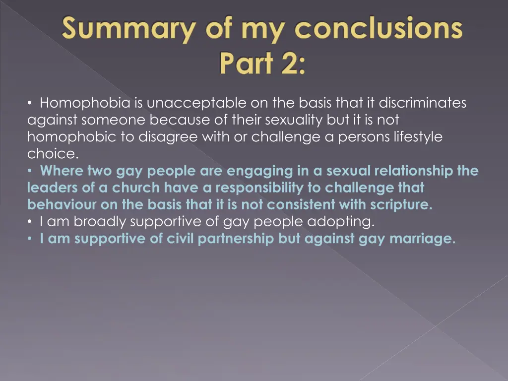 summary of my conclusions part 2