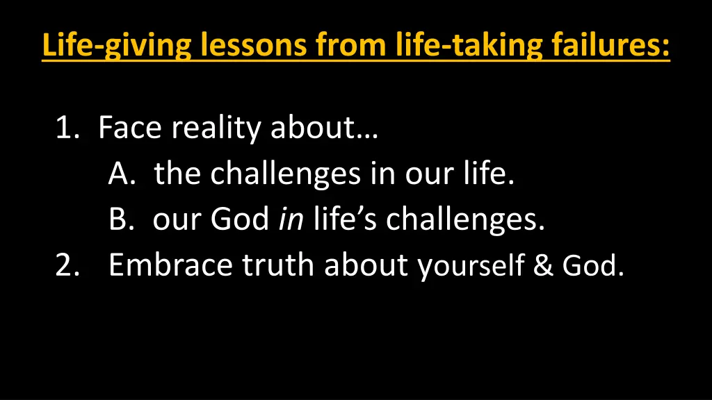 life giving lessons from life taking failures 3