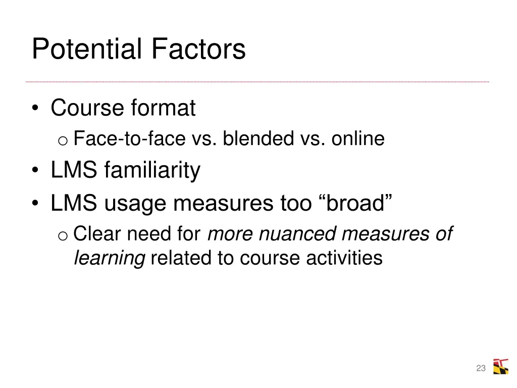 potential factors