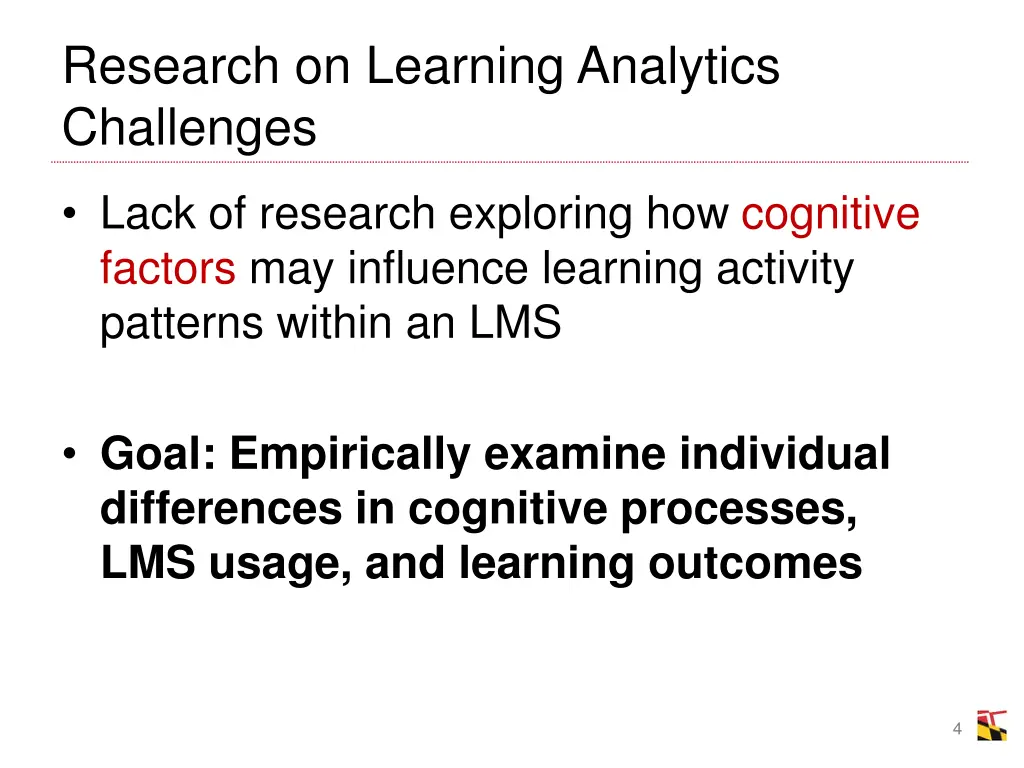 research on learning analytics challenges