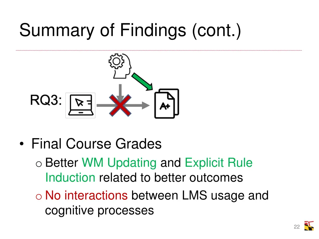 summary of findings cont