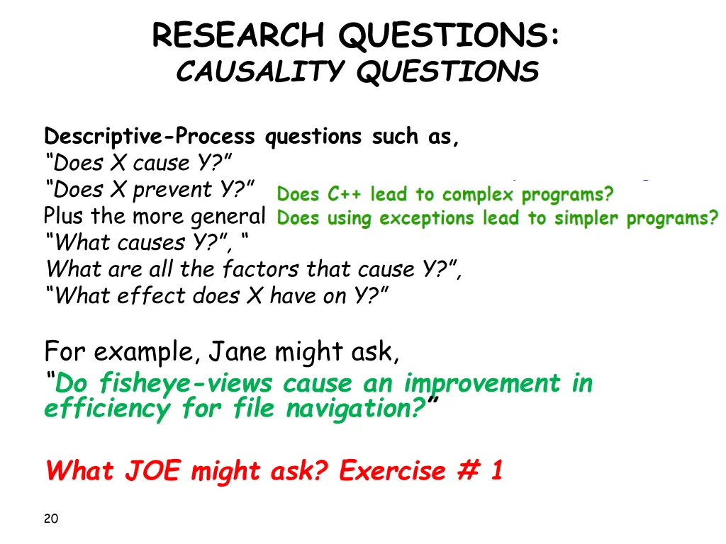 research questions causality questions
