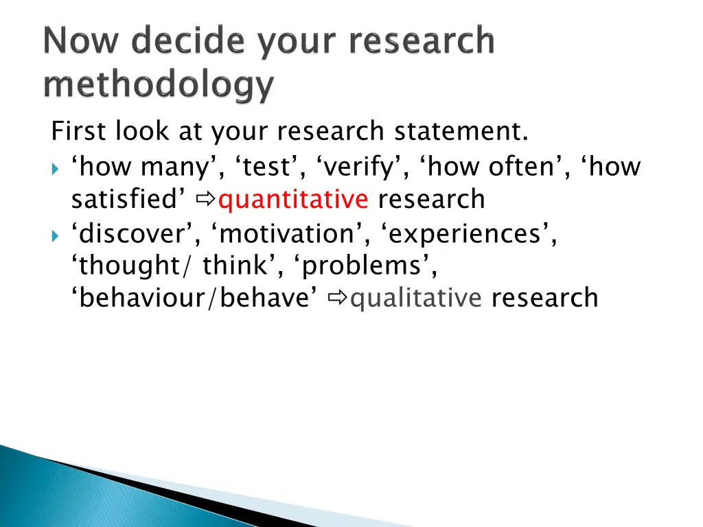 first look at your research statement how many