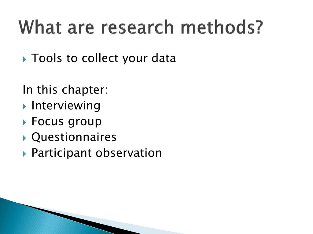 tools to collect your data
