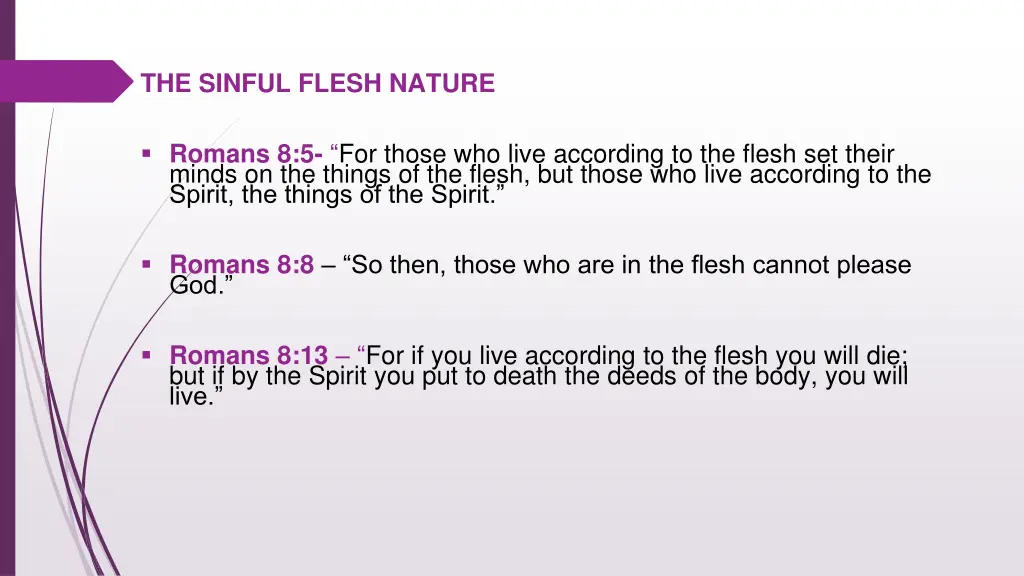 the sinful flesh nature