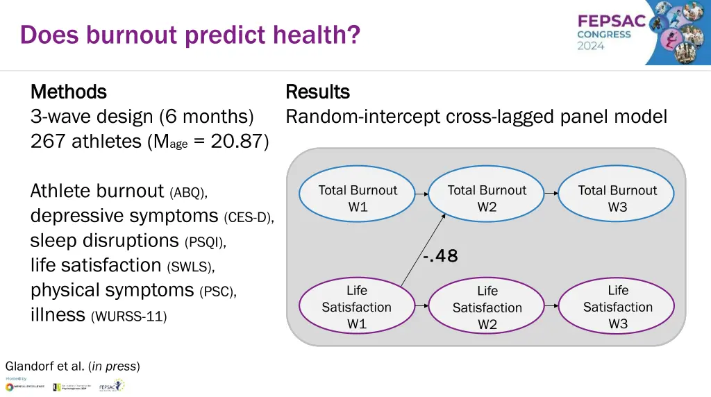 does burnout predict health