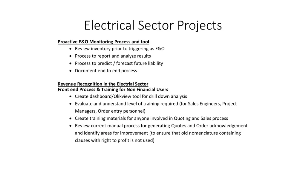 electrical sector projects 1