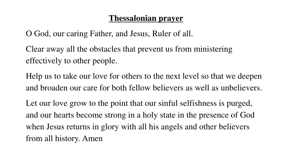 thessalonian prayer