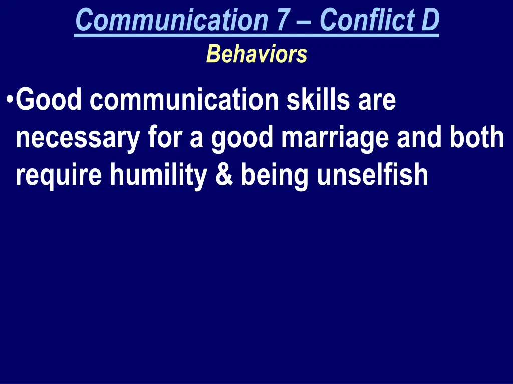 communication 7 conflict d behaviors good