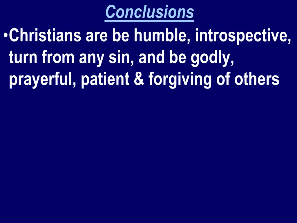 conclusions 1
