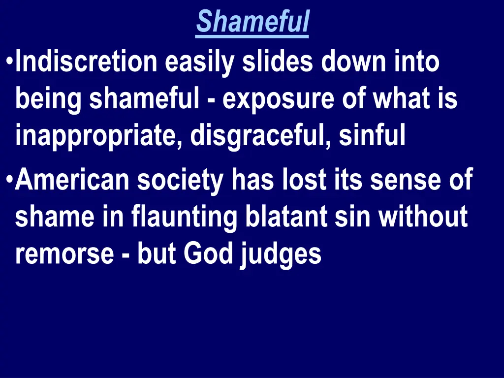 shameful