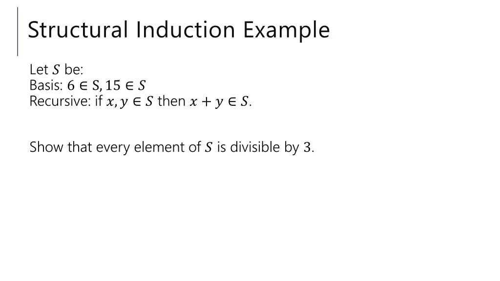structural induction example