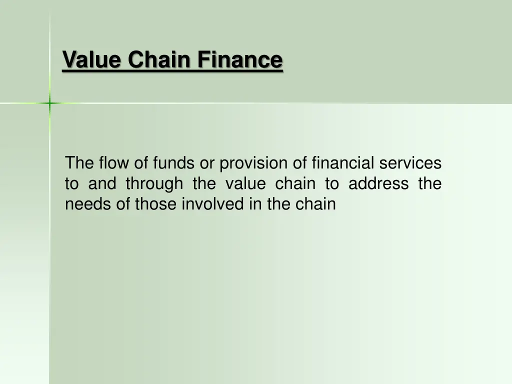 value chain finance
