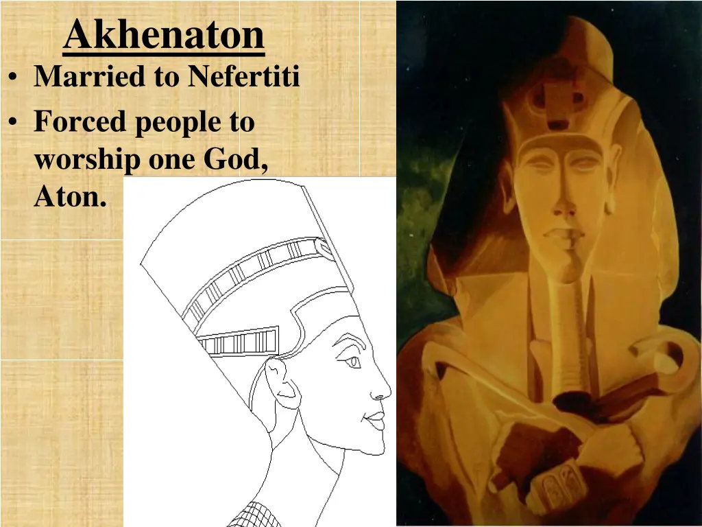 akhenaton married to nefertiti forced people