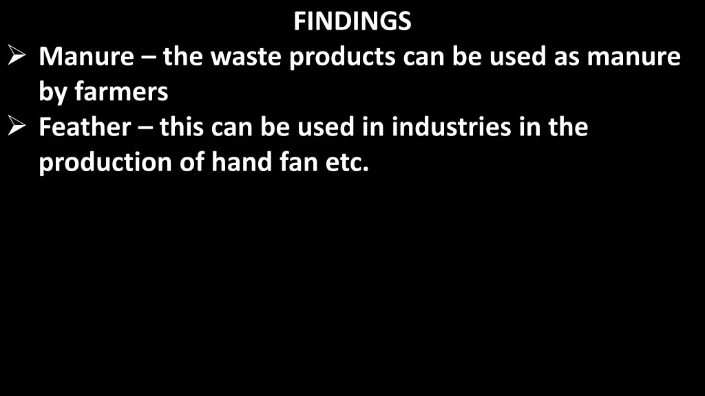 findings
