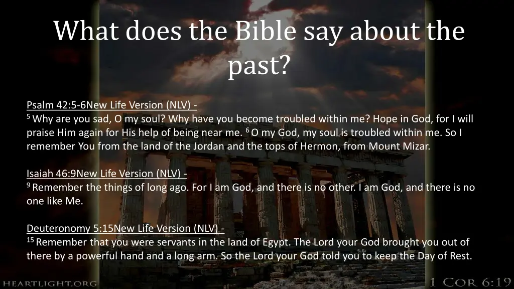 what does the bible say about the past 2