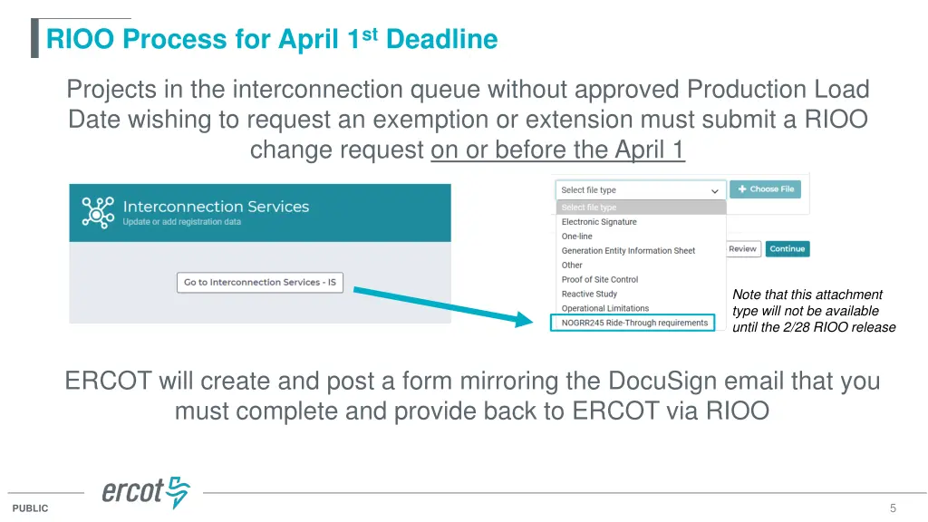 rioo process for april 1 st deadline