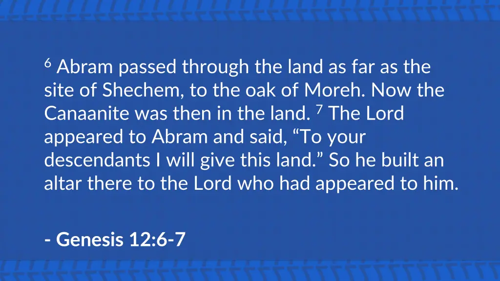 6 abram passed through the land