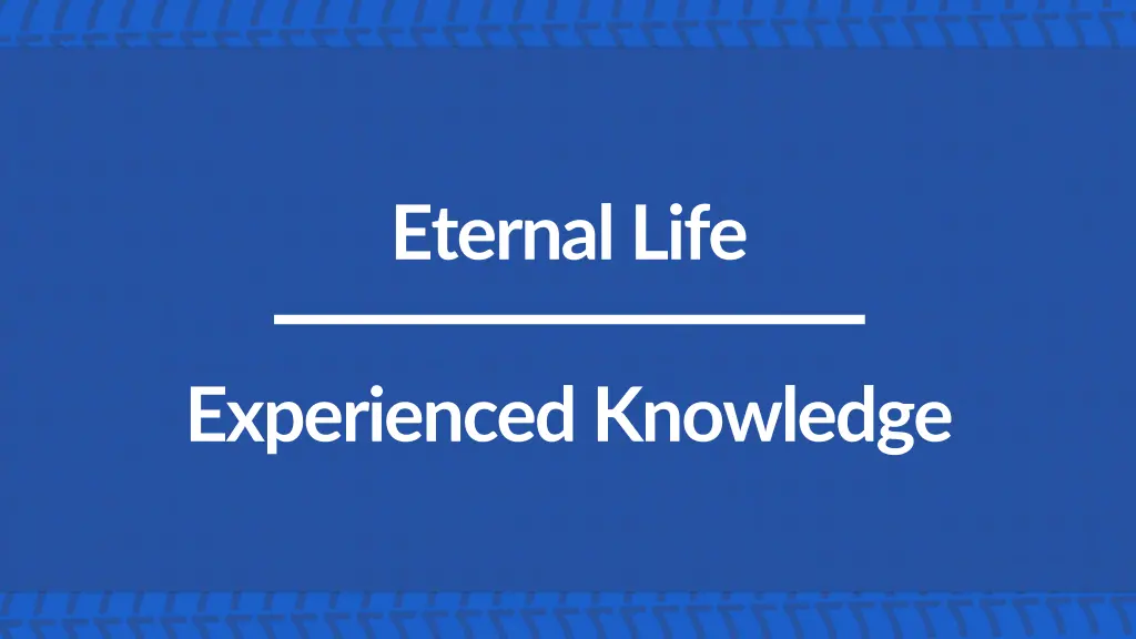 eternal life