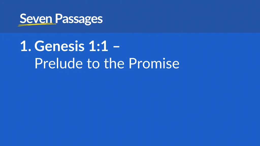 seven passages