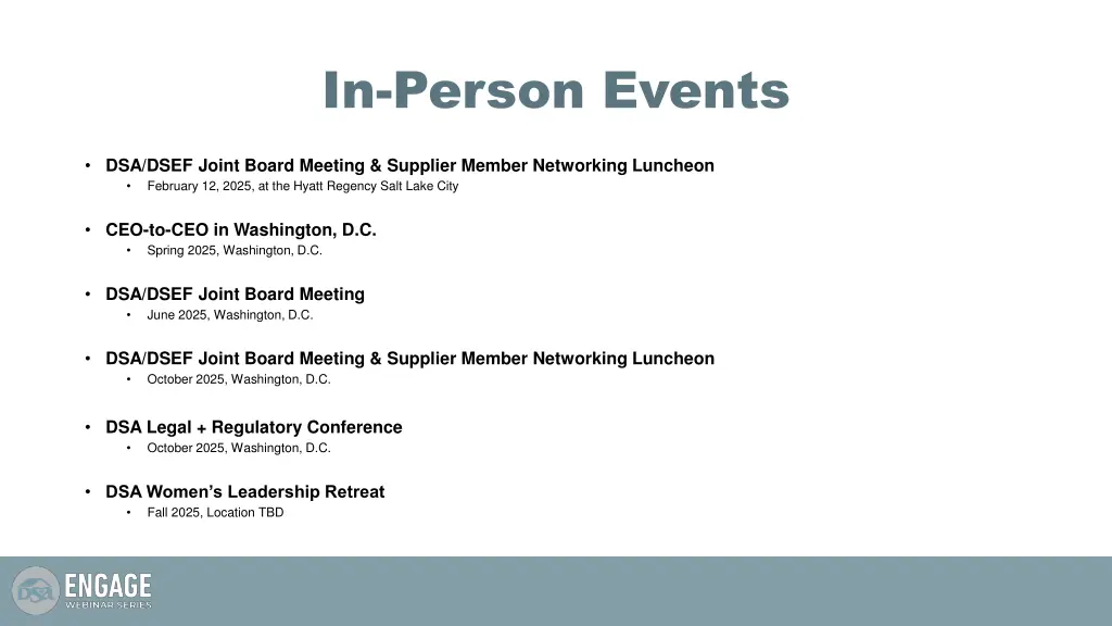 in person events