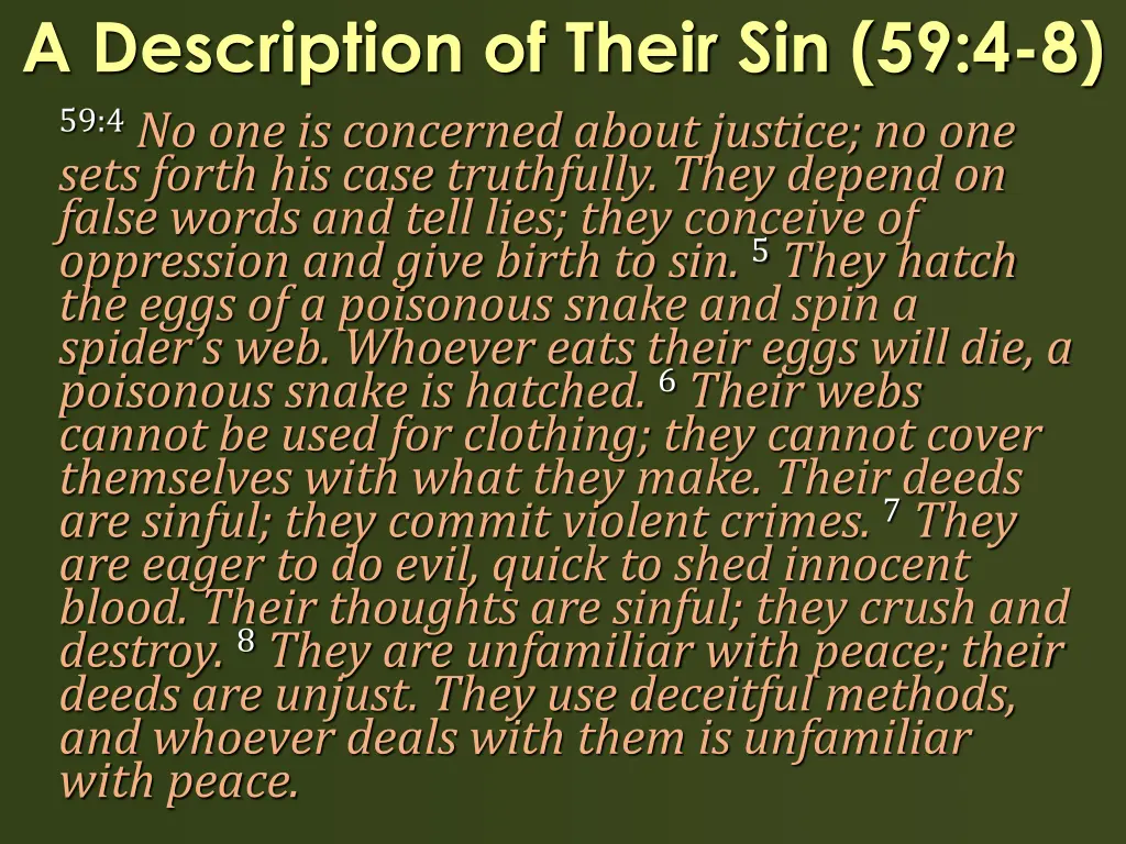 a description of their