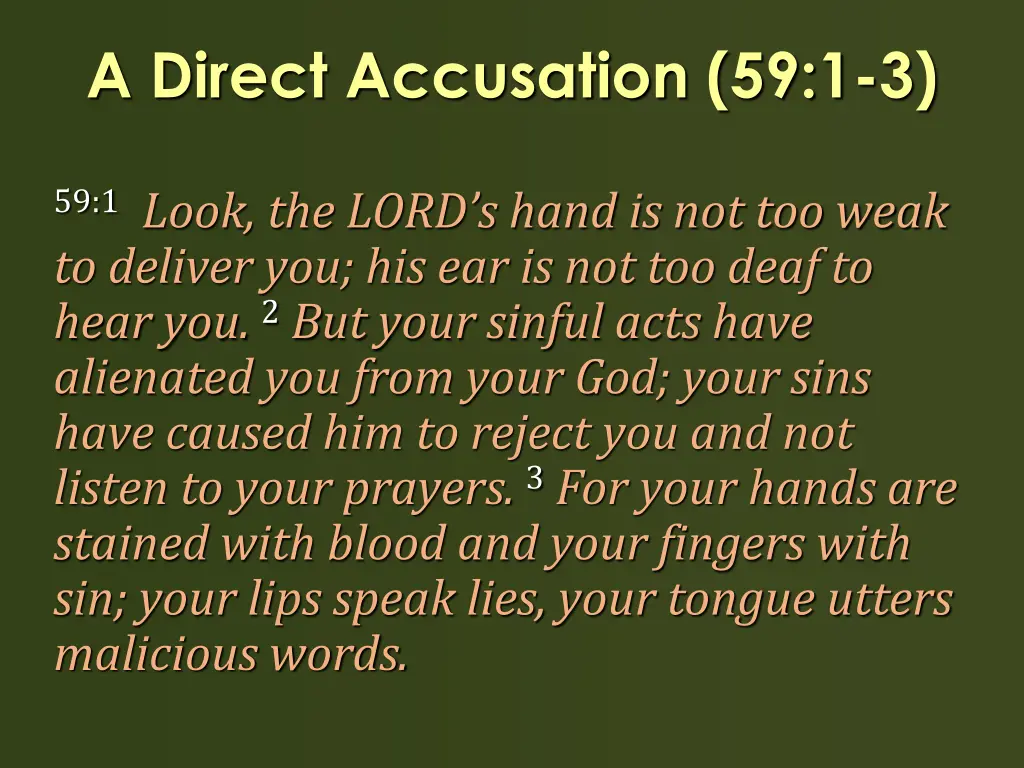 a direct accusation 59 1 3