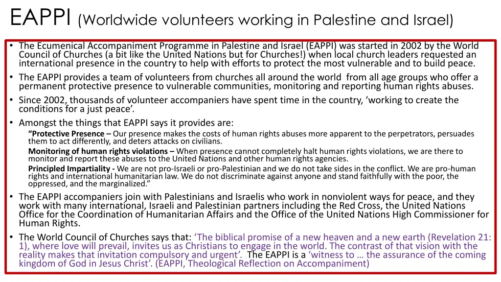 eappi worldwide volunteers working in palestine