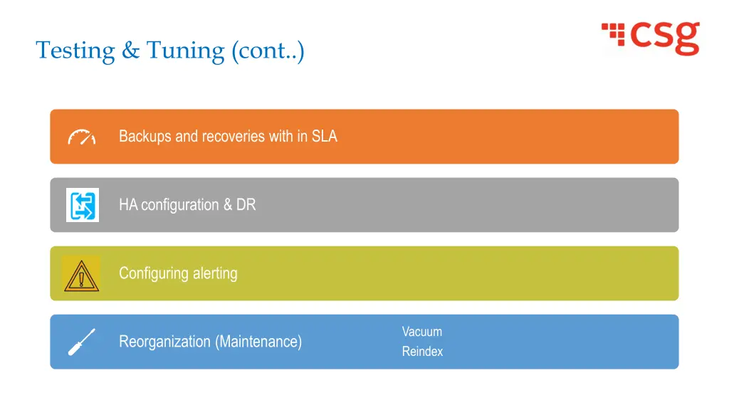 testing tuning cont