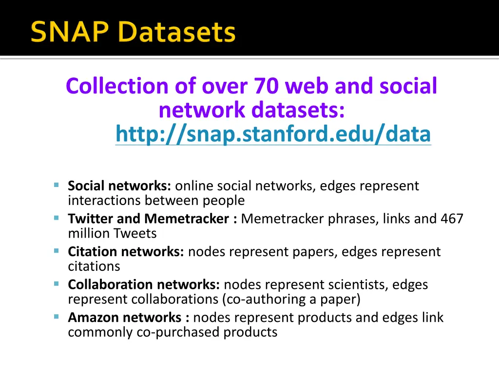 collection of over 70 web and social network
