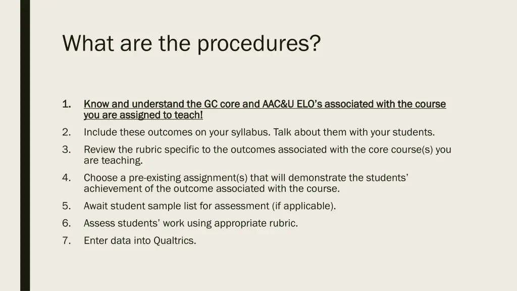 what are the procedures