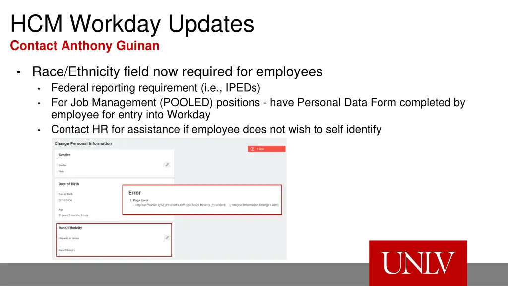 hcm workday updates c ontact anthony guinan