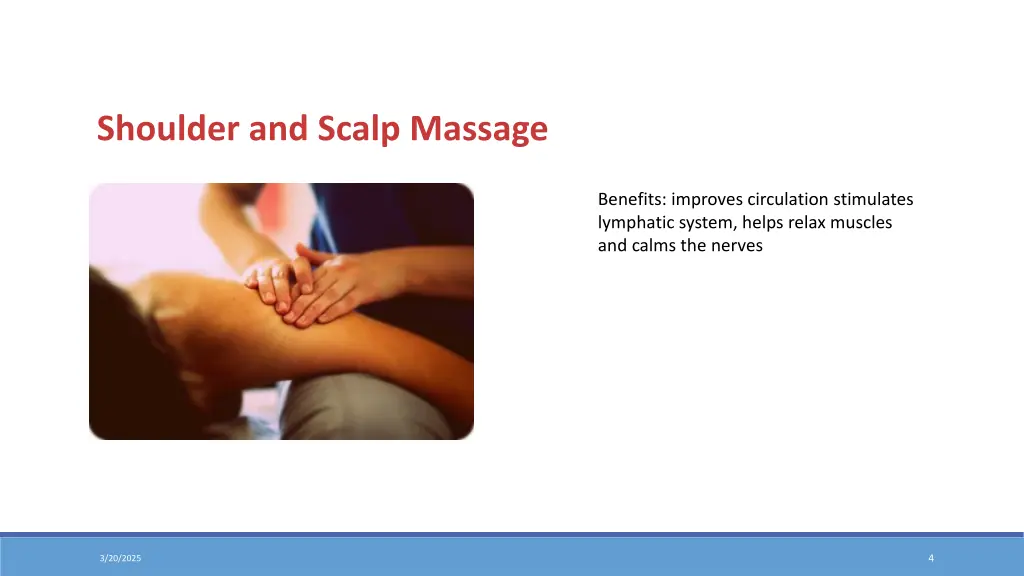 shoulder and scalp massage