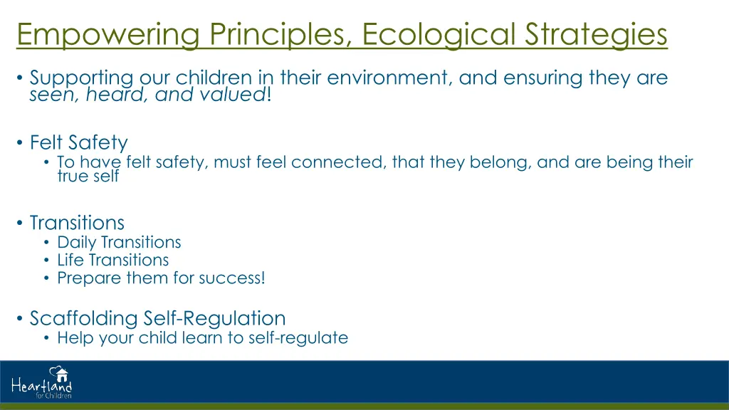 empowering principles ecological strategies