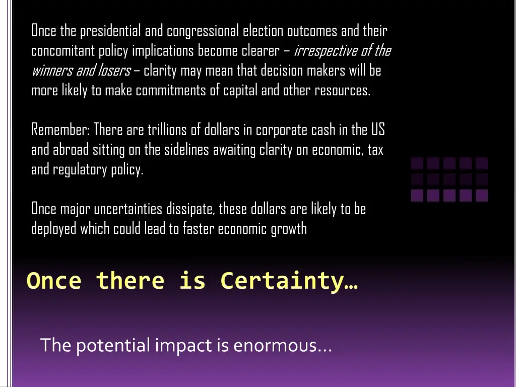 once the presidential and congressional election