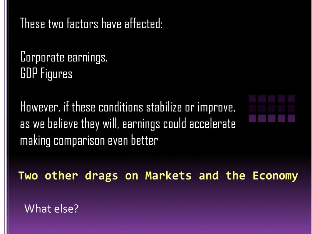 these two factors have affected