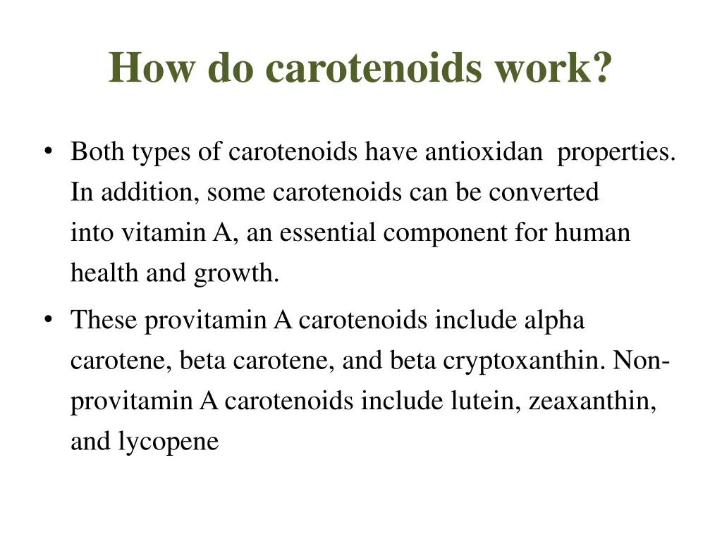 how do carotenoids work 1