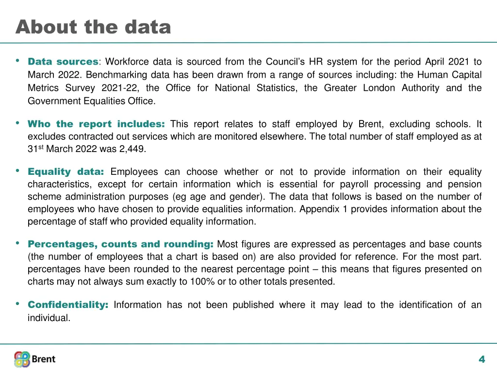 about the data