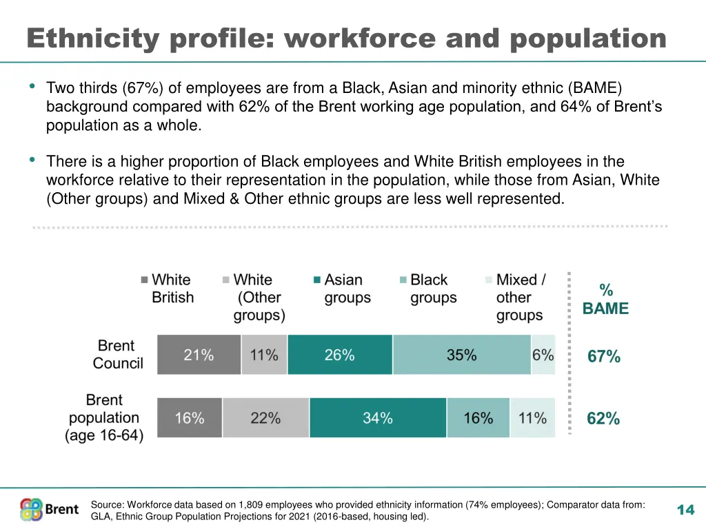 ethnicity profile workforce and population