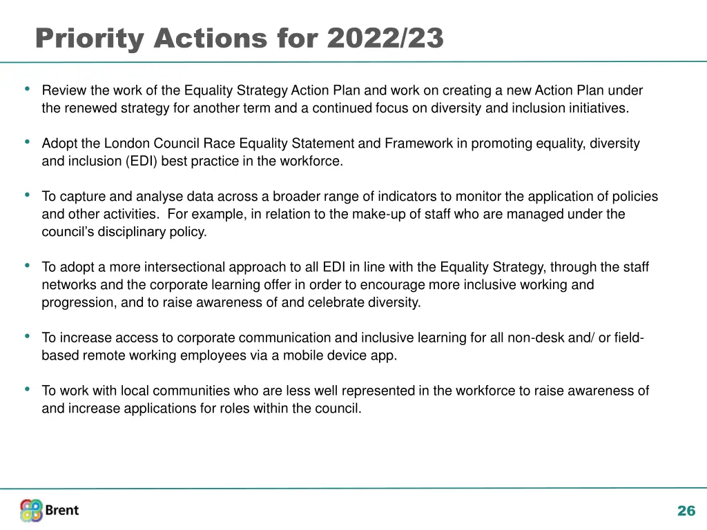 priority actions for 2022 23