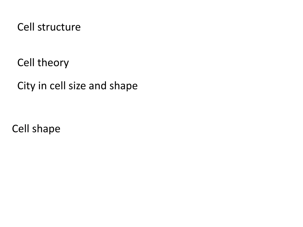 cell structure