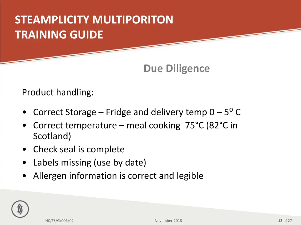 steamplicity multiporiton training guide