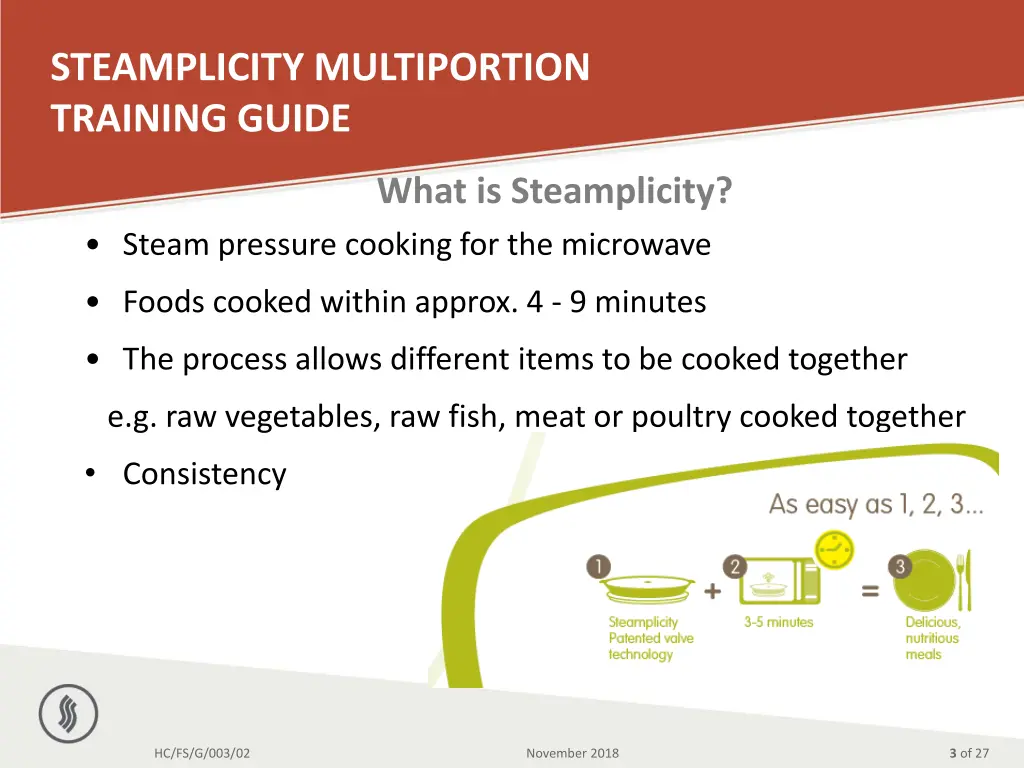 steamplicity multiportion training guide 2
