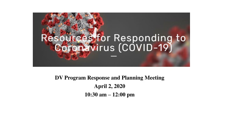 dv program response and planning meeting april