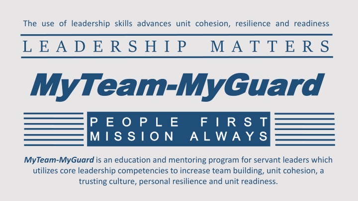 the use of leadership skills advances unit